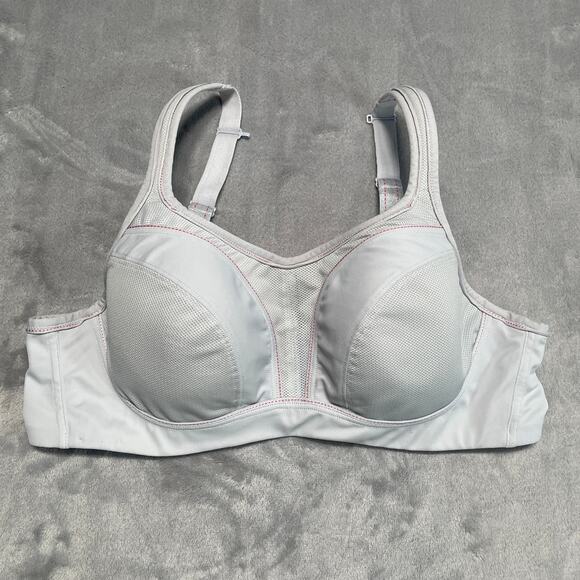 Chantelle Sports Bra 40C Grey High Impact Convertible Activewear Running Workout - Picture 1 of 12